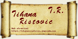 Tihana Ristović vizit kartica